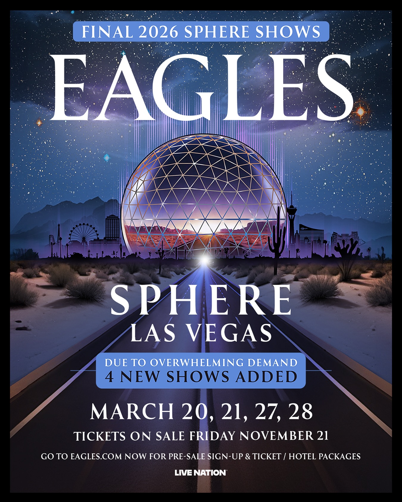 The Eagles Tour Poster 2025
